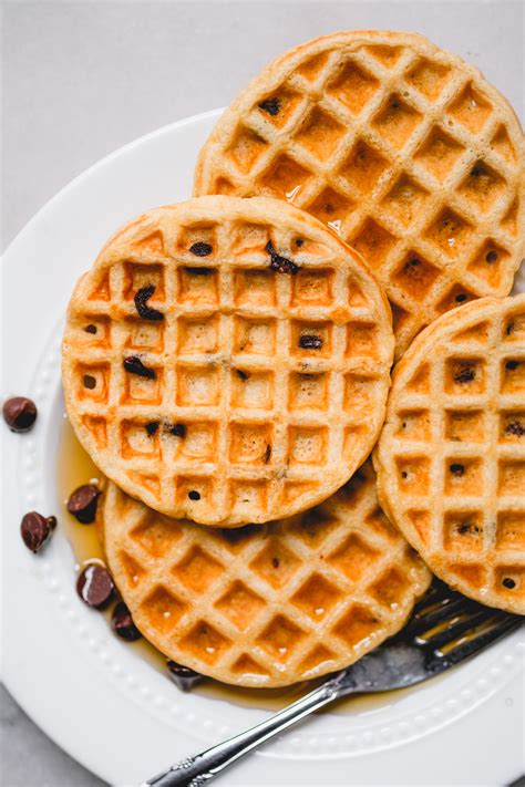 Mini Chocolate Chip Oat Waffles | Kiersten Hickman