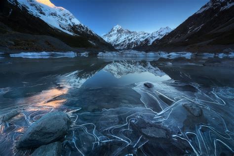 1680x1050 resolution | brown and white mountains, Aoraki National Park, ice, lake, landscape HD ...