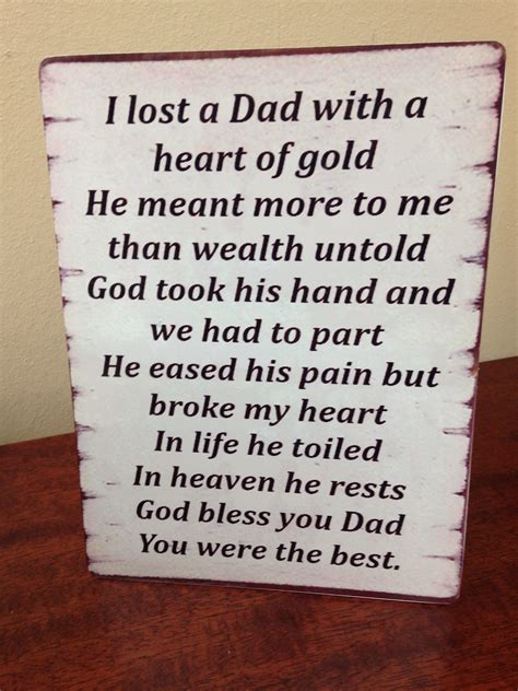 In memory of dad poem sign plaque remember happy thoughts etsy uk – Artofit