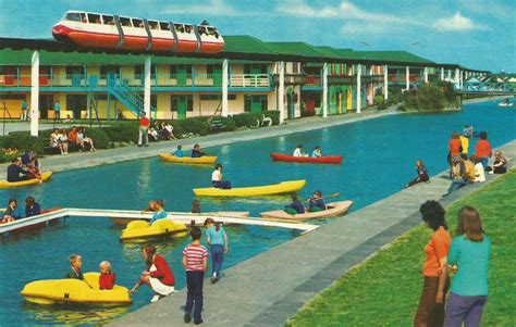 The Boating Lake and Monorail at Butlin's Skegness Holiday Camp in 1980... | Butlins, Butlins ...