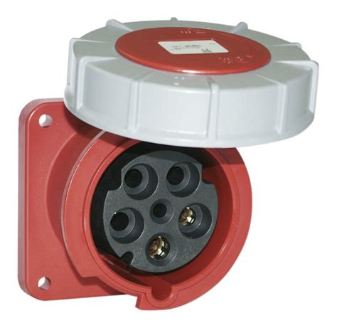 IP67 Female Receptacle - 4100R5W - Flange Mount Receptacle - Globetron ...