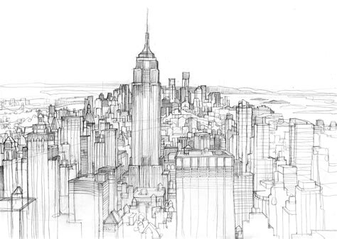 Free Skyline Drawing, Download Free Skyline Drawing png images, Free ...