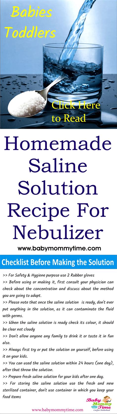 Diy Saline Solution For Nebulizer