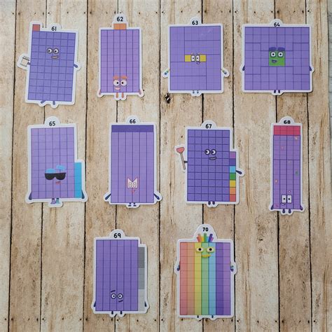 Numberblocks 61-70 Stickers - Etsy Australia