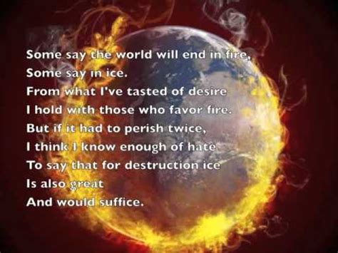 いろいろ fire and ice poem by robert frost 238193-Theme of poem fire and ...