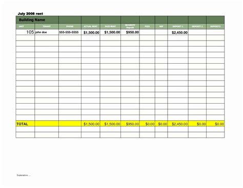 Rent Tracking Spreadsheet intended for Rental Property Tracker ...