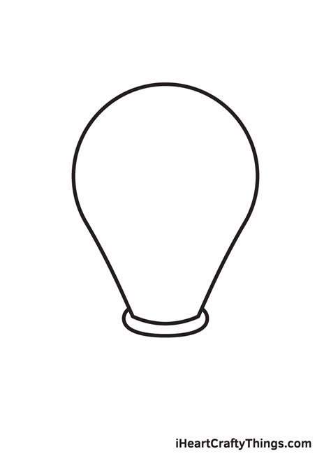 Light Bulb Drawing — How To Draw A Light Bulb Step By Step