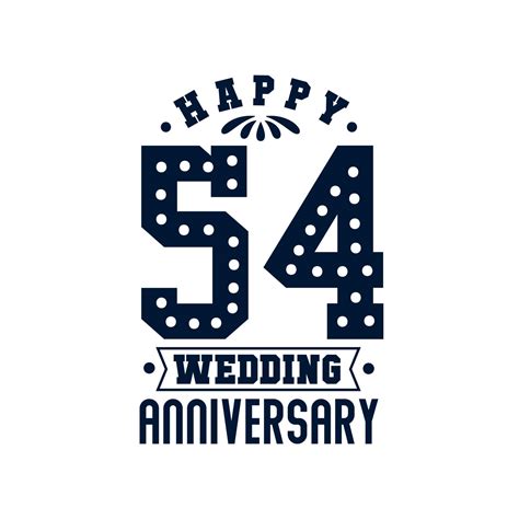 54 Anniversary celebration, Happy 54th Wedding Anniversary 9681401 Vector Art at Vecteezy