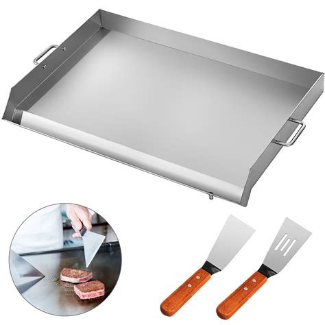 32" X 17" Griddle Flat Top Grill Kitchen Triple Burner Cookware Stainless Steel | VEVOR CA