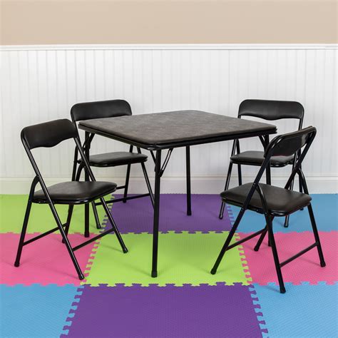 Lancaster Home Kids 5 Piece Folding Table and Chair Set - Kids Activity Table Set - Walmart.com ...