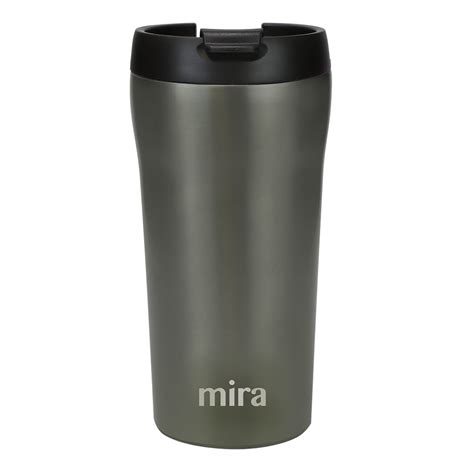 MIRA Stainless Steel Insulated Travel Car Mug | Spill Proof Flip Lid | Double Wall Vacuum ...