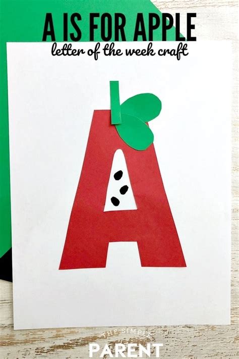 A for Apple Craft - Back to School Craft for Kids • The Simple Parent