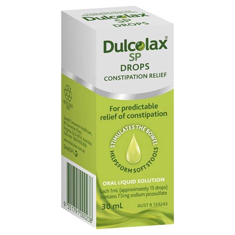 Buy Dulcolax Laxatives Liquid SP Drops for Constipation Relief 30mL ...