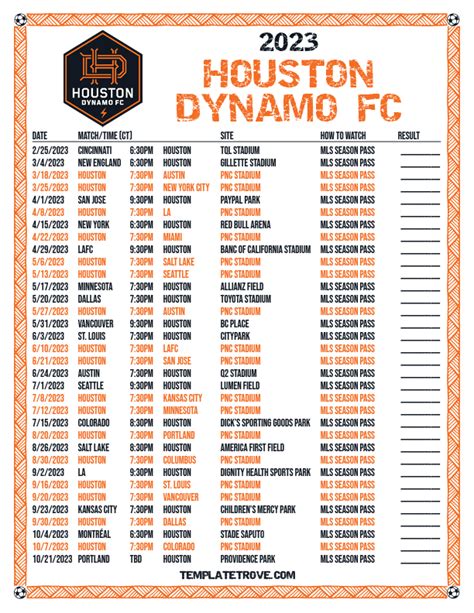 Houston Dynamo 2024 Schedule - Vally Isahella