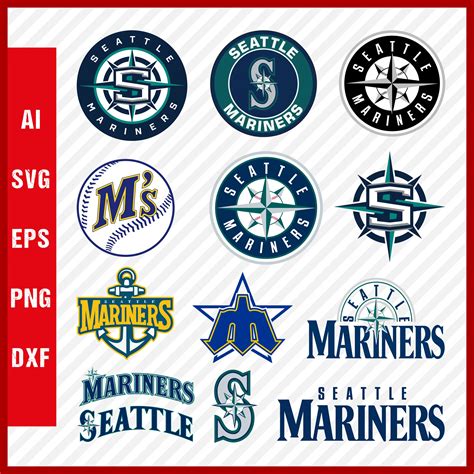 Seattle Mariners Logo Svg, Mariners Svg Cut Files, Layered - Inspire Uplift