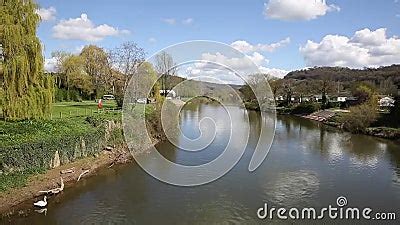 River Wye Monmouth Wales UK in the Wye Valley View from the Bridge ...