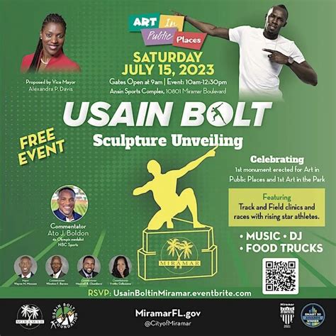 Usain Bolt Statue Unveiling