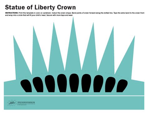 Free Printable Statue of Liberty Crown - Paging Supermom