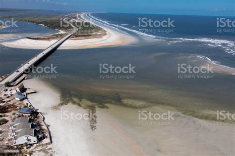 Aerial Matanzas Inlet Florida Stock Photo - Download Image Now - Matanzas Inlet, Aerial View ...