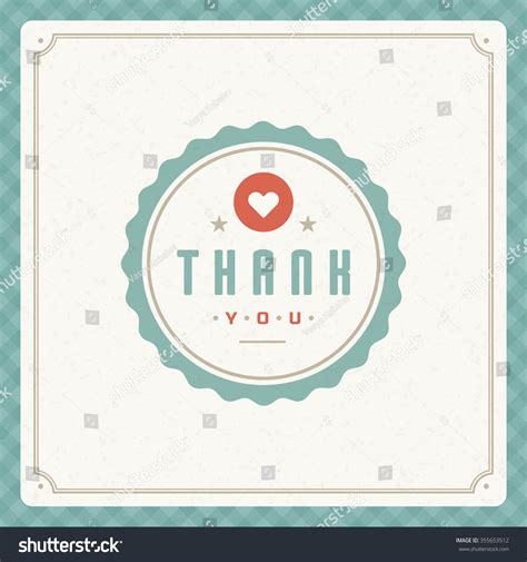 Thank You Message Text Vintage Greeting Stock Vector (Royalty Free ...