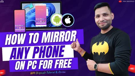 How to Mirror Phone Screen to PC for FREE via USB Cable (2023) Connect Any Phone to Laptop - YouTube