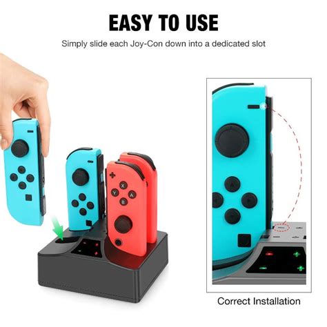 Nintendo Switch Joy-Con Charger,YCCTEAM Charging Station,Charging dock ...