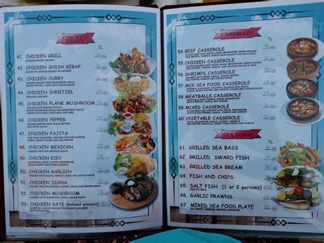 Menu at Infinity Restaurant, Marmaris, Cumhuriyet Cad