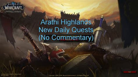 Arathi Highlands New Daily Quests (no commentary) - YouTube