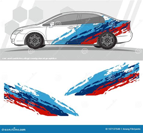 Car and Vehicles Decal Graphics Kit Designs. Ready To Print and Cut for Vinyl Stickers. Stock ...