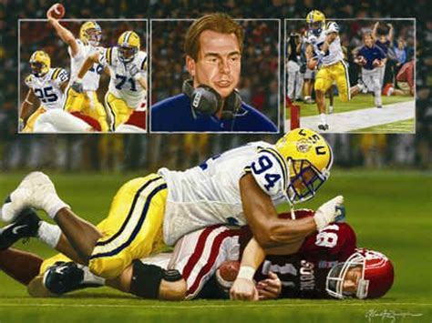 LSU Fighting Tigers 2003 Championship Football Sports Art Print | Sports art print, Lsu football ...