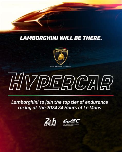 Lamborghini arrives in Hypercar and it will be the 24 hours of Le Mans ...