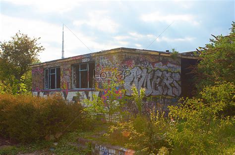 Graffiti On An Abandoned School Building In London, Uk Picture And HD ...