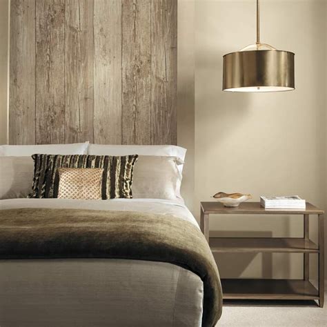 Wood Effect Wallpaper Bedroom - FlorenceHarris