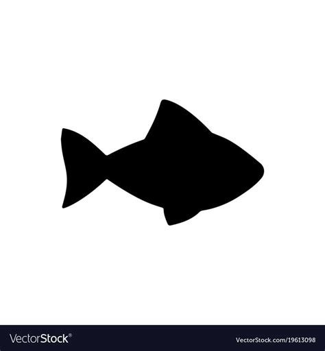Fish silhouette for natural design vector image on VectorStock in 2024 ...