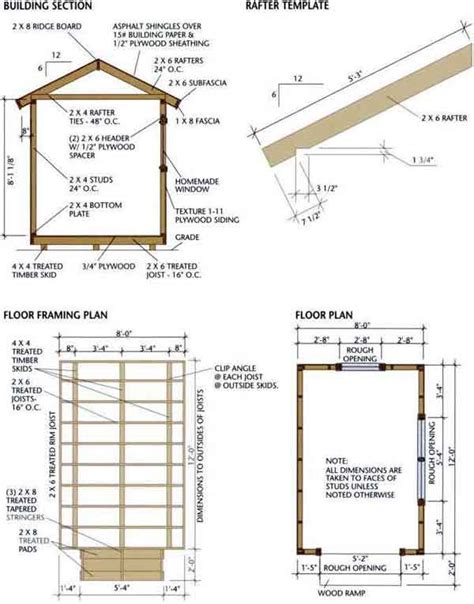 8×12 Storage Shed Plans – Detailed Blueprints For Building A Shed