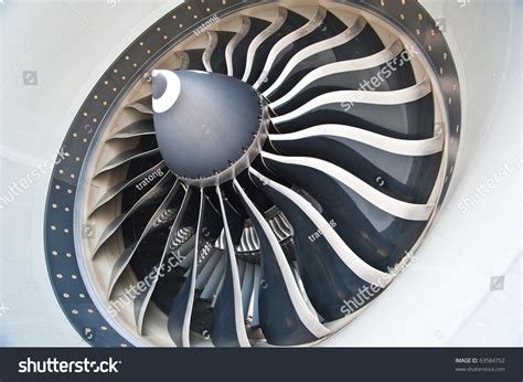 Turbine Blades Of An Aircraft Jet Engine Stock Photo 63584752 ...