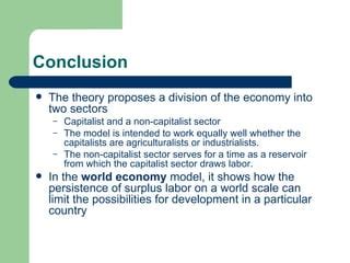 Lewis Theory Of Economic Development | PPT