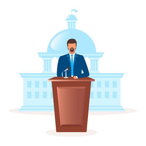 Democracy political system metaphor flat illustration. form of ...