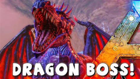 ARK Survival Evolved Dragon Boss Arena | VS LEVEL 750 GIGA | Boss Kill | Gameplay ( Dragon Drops ...