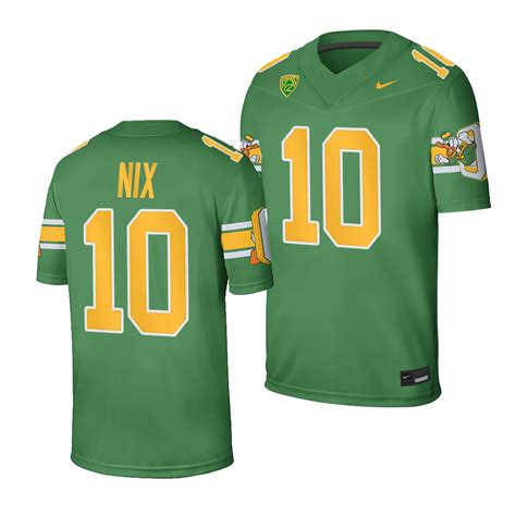 Bo Nix Oregon Ducks College Football Green Men Game 10 Jersey 2023-24 ...