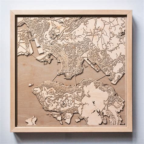 City Wood - Laser Cut Wooden Maps on Behance