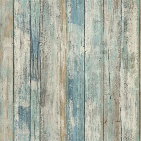 Blue Distressed Barnwood Plank Wood Peel and Stick Wallpaper | RMK9052WP – D. Marie Interiors