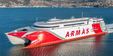 Naviera Armas' newest ferry sails on delivery voyage - Baird Maritime