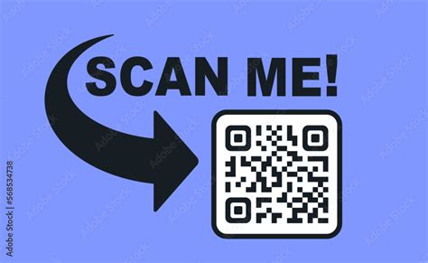 Scan me icon with QR code. Symbol or emblem. QR code scan for smartphone. Scan me icon. QR code ...