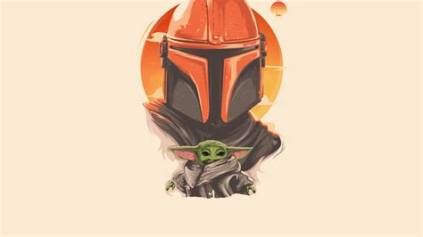 Mandalorian and Baby Yoda Art 4K Wallpaper, HD TV Series 4K Wallpapers ...