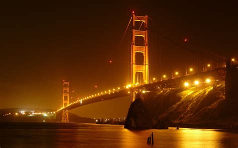 bridge, San Francisco, Golden Gate Bridge, Night, City lights Wallpapers HD / Desktop and Mobile ...