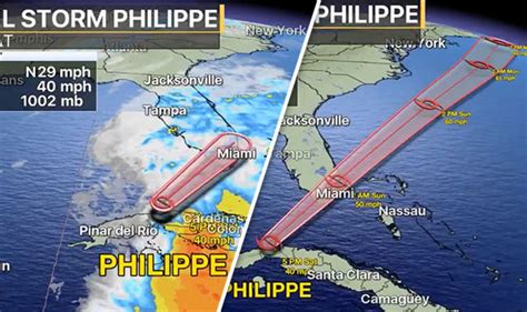 Hurricane Philippe path update: Latest track model shows tropical storm smashing Florida ...