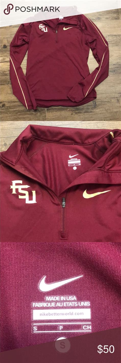 FSU Track & Field Nike Quarter Zip Florida State University Track & Field Quarter Zip, Nike Size ...