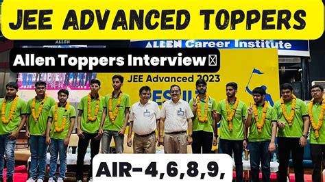 JEE Advanced 2023 Toppers INTERVIEW 🔥 ALLEN TOPPERS ️ AIR - 4,6,8,9…. - YouTube