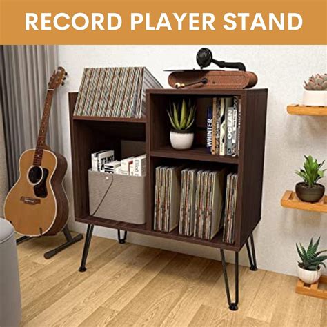 Record Player Table, Turntable Stand, Vinyl Record Storage, Handmade ...